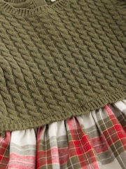 Green Sausage Dog Embroidered Knitted Dress (3mths-7yrs) - Image 9 of 9