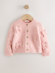 ピンク - Bow Embroidered Cardigan (3mths-7yrs) - 画像 6 / 9