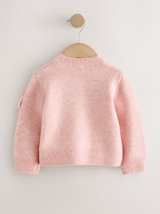 ピンク - Bow Embroidered Cardigan (3mths-7yrs) - 画像 7 / 9