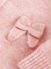 ピンク - Bow Embroidered Cardigan (3mths-7yrs) - 画像 8 / 9