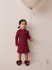 Giləmeyvə Qırmızı - Yaxalıqlı Sviter və Ətək Dəsti (3ay -7il) - 4şəkildən 2 şəkil