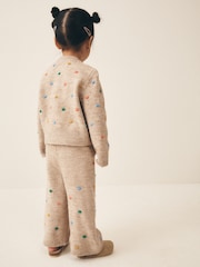 Oatmeal Rainbow Spot Cardigan and Trousers Set (3mths-7yrs) - Image 3 of 4