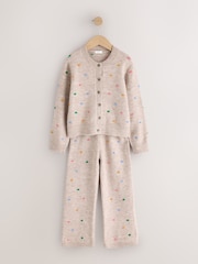 Oatmeal Rainbow Spot Cardigan and Trousers Set (3mths-7yrs) - Image 5 of 9