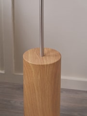 Pacific Natural Bonham Wood Veneer and Metal Floor Lamp - Image 3 of 5