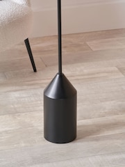 Pacific Black Oscar Metal and Linen Structured Floor Lamp - Image 3 of 6