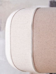 Pacific Black Oscar Metal and Linen Structured Floor Lamp - Image 5 of 6