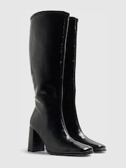 River Island Cream Knitted Cape Detail Boots - Image 2 of 5