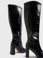 River Island Cream Knitted Cape Detail Boots - Image 3 of 5