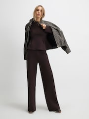 River Island Brown Long Sleeve Corset Detail Top - Image 3 of 4