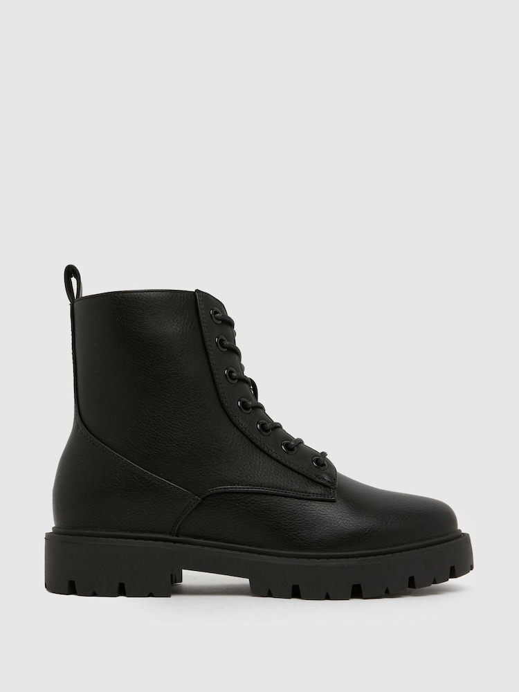 Schuh Black EC WF Asher Lace Up Boots - Image 1 of 4