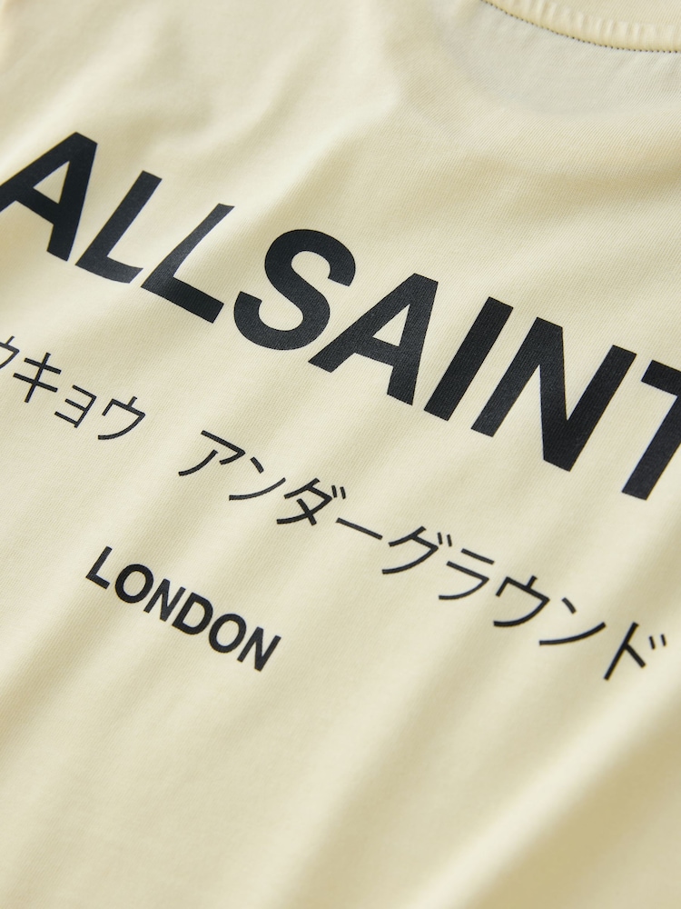 smALLSAINTS Light Yellow Oversized Underground Crew Neck T-Shirt - Image 10 of 10 smALLSAINTS Light Yellow Oversized Underground Crew Neck T-Shirt - Image 10 of 10