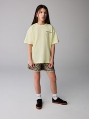 smALLSAINTS Light Yellow Oversized Underground Crew Neck T-Shirt - Image 4 of 10