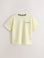 smALLSAINTS Light Yellow Oversized Underground Crew Neck T-Shirt - Image 6 of 10