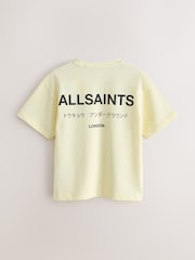 smALLSAINTS Light Yellow Oversized Underground Crew Neck T-Shirt - Image 7 of 10