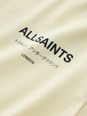 smALLSAINTS Light Yellow Oversized Underground Crew Neck T-Shirt - Image 9 of 10