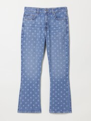 FatFace Kick Flare Blue Denim Straight Crop Jeans - Imagen 7 de 7