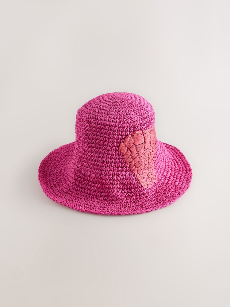 Pink Shell Detail Bucket Hat - Image 1 of 3