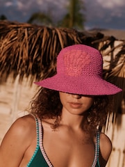 Pink - Anglerhut mit Muscheldetail - Bild 4 von 7