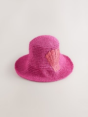 Pink - Anglerhut mit Muscheldetail - Bild 5 von 7