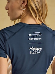 Joules Official Burghley Navy Short Sleeve Active Top - Image 8 of 9