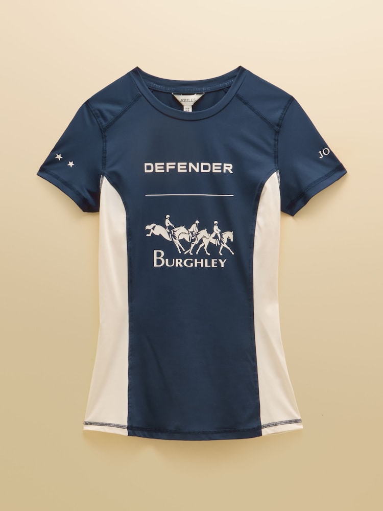 Joules Official Burghley Navy Short Sleeve Active Top - Image 9 of 9 Joules Official Burghley Navy Short Sleeve Active Top - Image 9 of 9