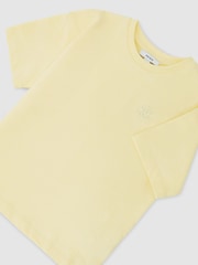 Reiss Yellow Rainer 13-14 yrs Monogram Embroidered Relaxed-Fit T-Shirt - Image 1 of 3
