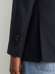 Reiss Carson Tailored Fit Flannel Single-Breasted Blazer Tailored-Fit with Wool - Imaginea 6 din 9