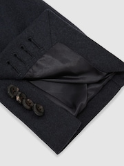 Reiss Carson Tailored Fit Flannel Single-Breasted Blazer Tailored-Fit with Wool - Imaginea 9 din 9