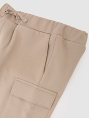 Reiss Stone Oliver 13-14 yrs Premium Interlock-Jersey Cargo Shorts - Image 3 of 4