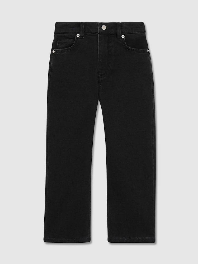 Reiss Black Wash Ronnie Relaxed-Fit Jeans - Image 1 of 2 Reiss Black Wash Ronnie Relaxed-Fit Jeans - Image 1 of 2