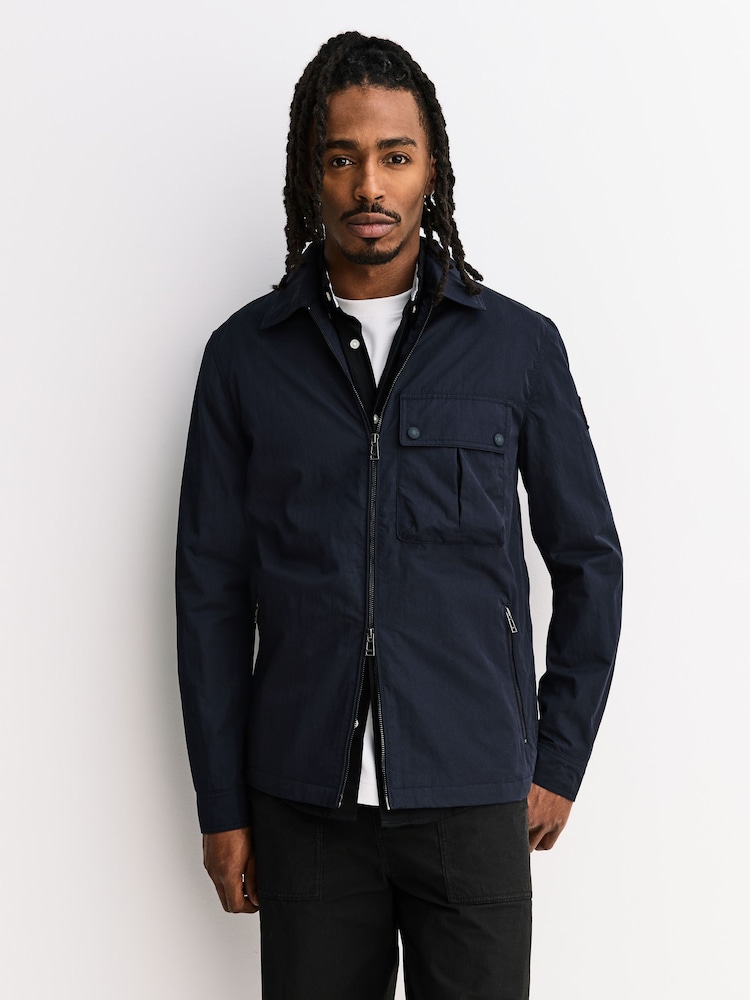 Belstaff Blue Drome Logo Overshirt - Image 2 of 7