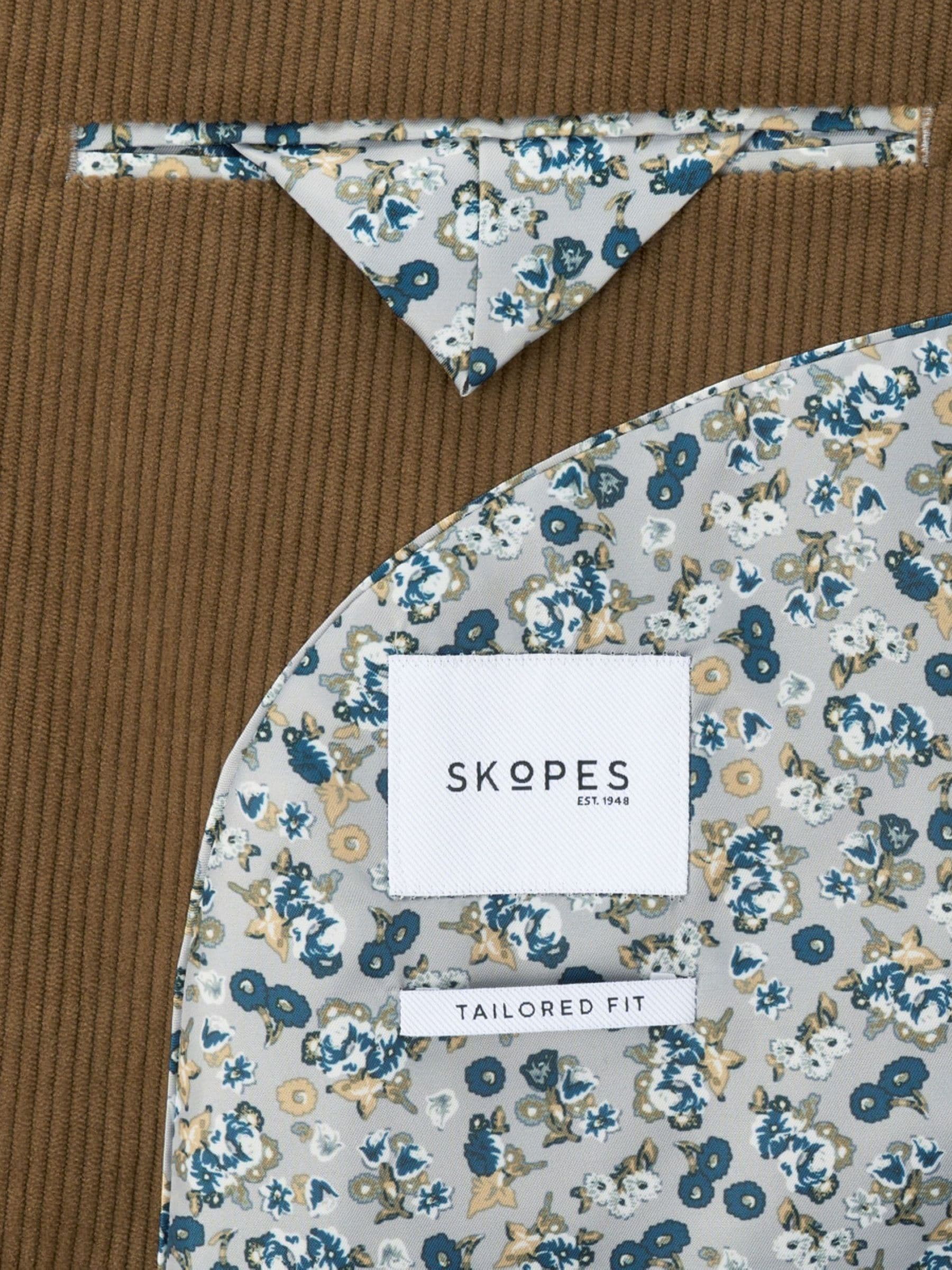 Buy Skopes Brown Single Breasted Dorsey Suit Tailored Fit Double