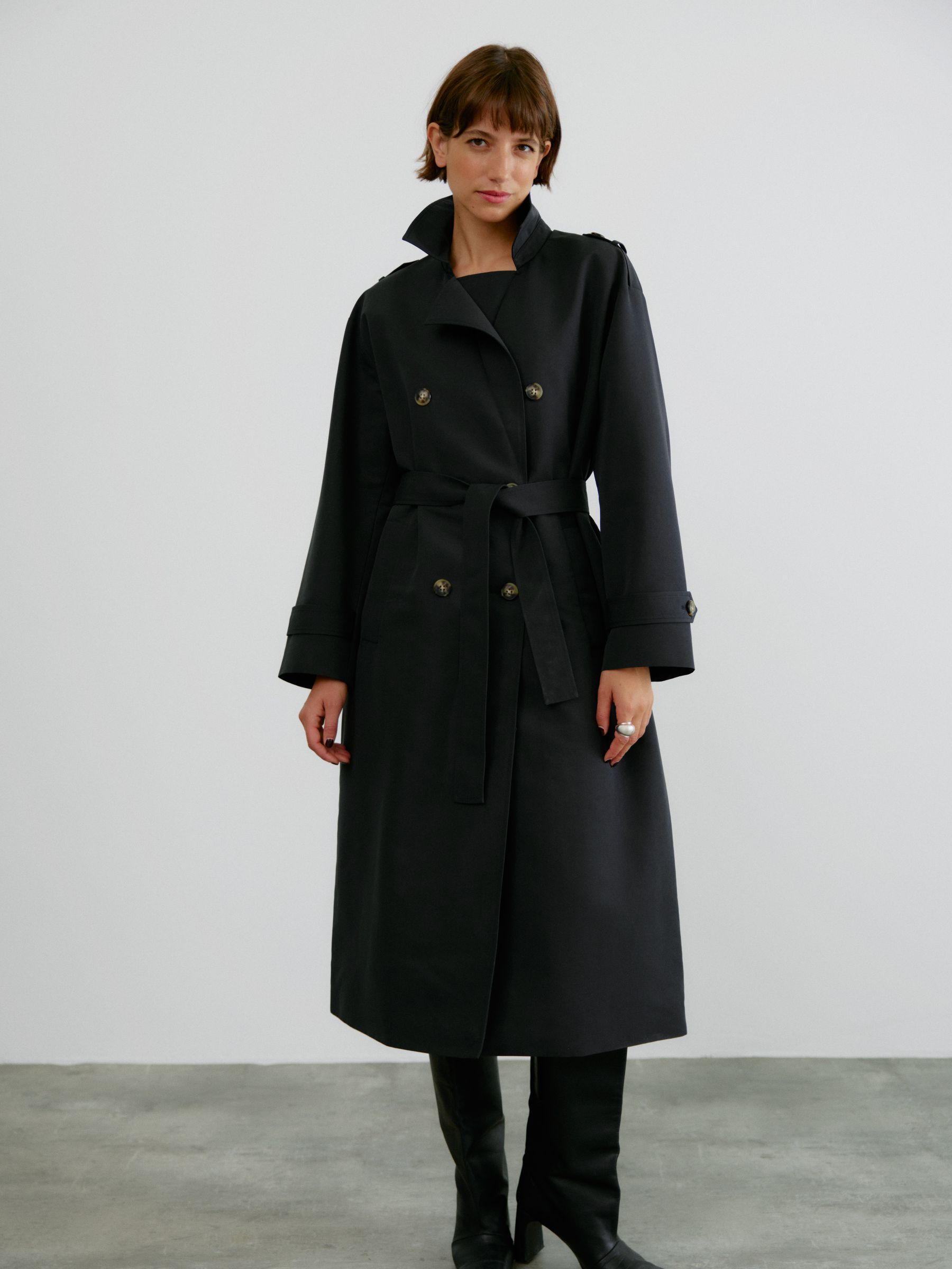 Buy VERO MODA Black Long Belted Trenchcoat from Next Canada