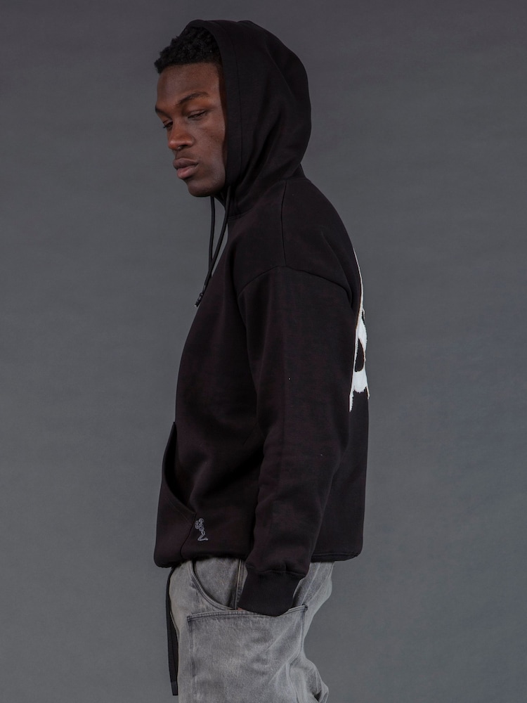 Religion Black Anarchy Applique Hoodie - Image 5 of 5