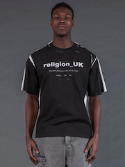 Religion Black UK Wash T-Shirt - Image 1 of 6