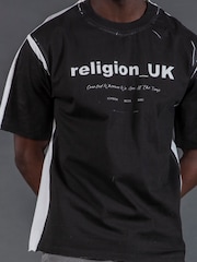 Religion Black UK Wash T-Shirt - Image 3 of 6
