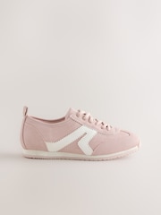 Pink Lace-up Retro Trainers - Image 2 of 5