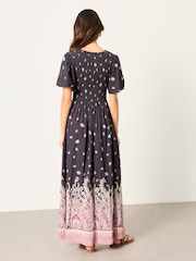 FatFace Black Paisley Alma Midi Dress - Image 3 of 7