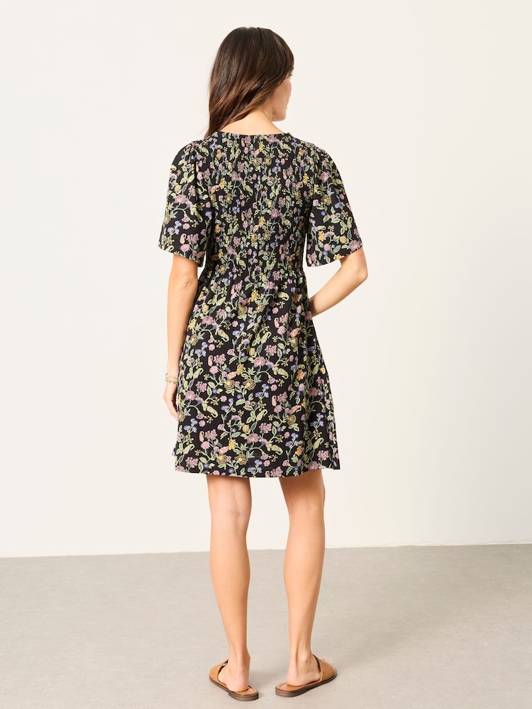 FatFace Black Stitch Paisley Emma Floral Jersey Dress - Image 2 of 4 FatFace Black Stitch Paisley Emma Floral Jersey Dress - Image 2 of 4