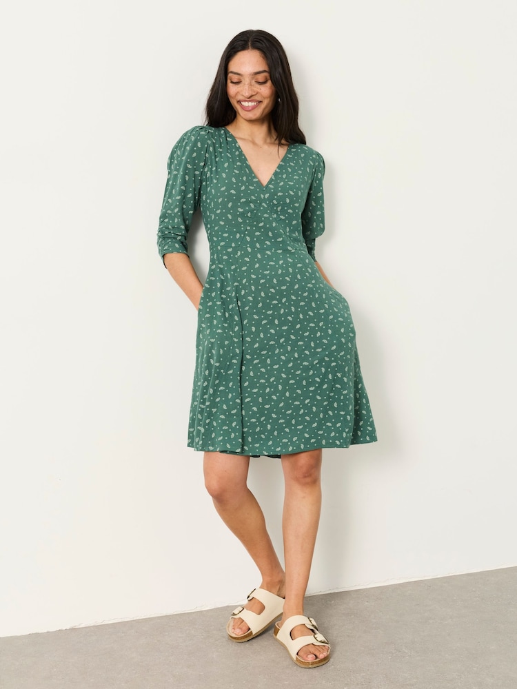 FatFace Anya Green Paisley Petite Mini Dress - Image 1 of 5 FatFace Anya Green Paisley Petite Mini Dress - Image 1 of 5