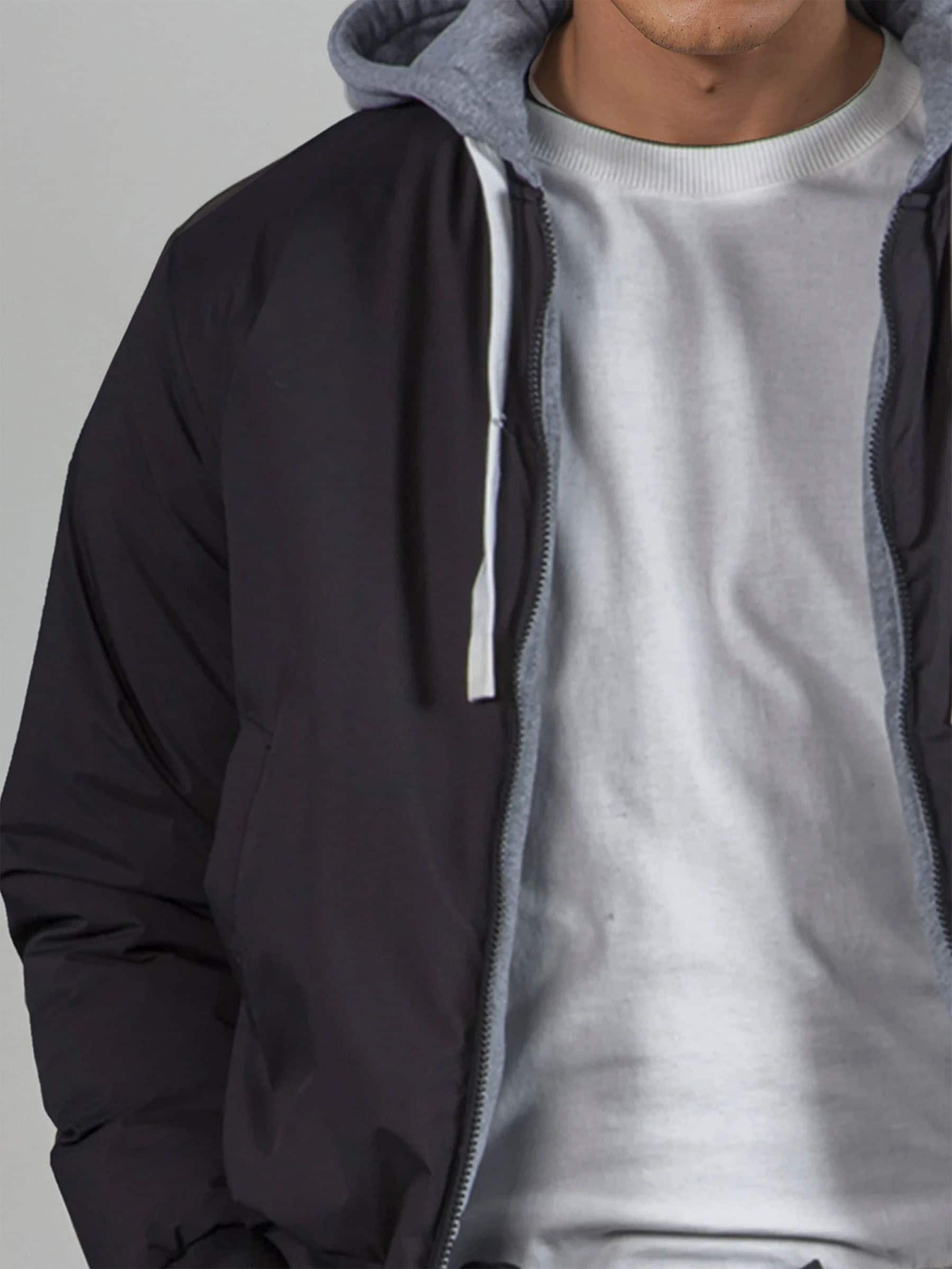 Buy Religion Black Reversible Bomber Hoodie from Next India