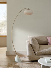 Brass Aura Arc Floor Lamp - Image 2 of 7