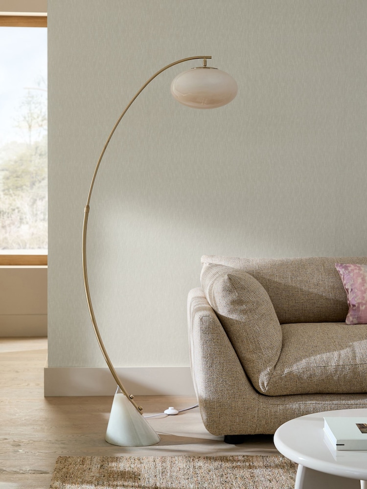 Brass Aura Arc Floor Lamp - Image 2 of 7 Brass Aura Arc Floor Lamp - Image 2 of 7