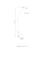 Brass Aura Arc Floor Lamp - Image 4 of 7