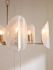 Brass Aura 6 Light Chandelier Ceiling Light - Image 3 of 5