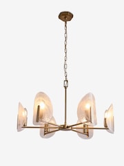 Brass Aura 6 Light Chandelier Ceiling Light - Image 5 of 5