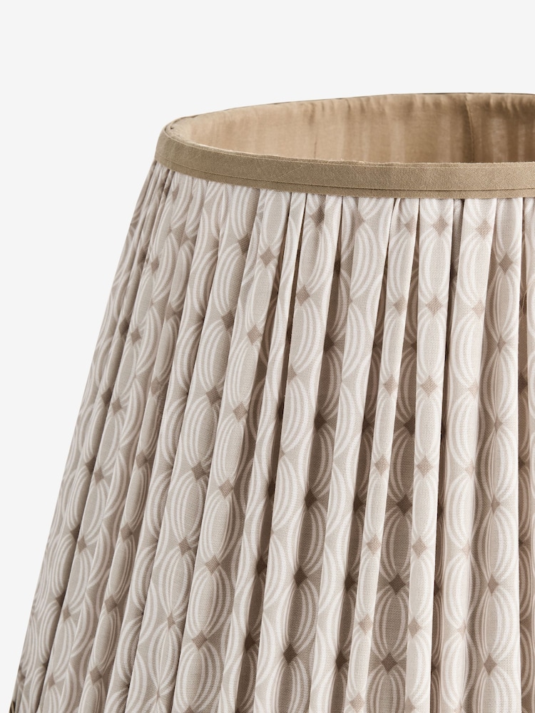 Dark Natural Pleated Lamp Shade - Image 6 of 6 Dark Natural Pleated Lamp Shade - Image 6 of 6