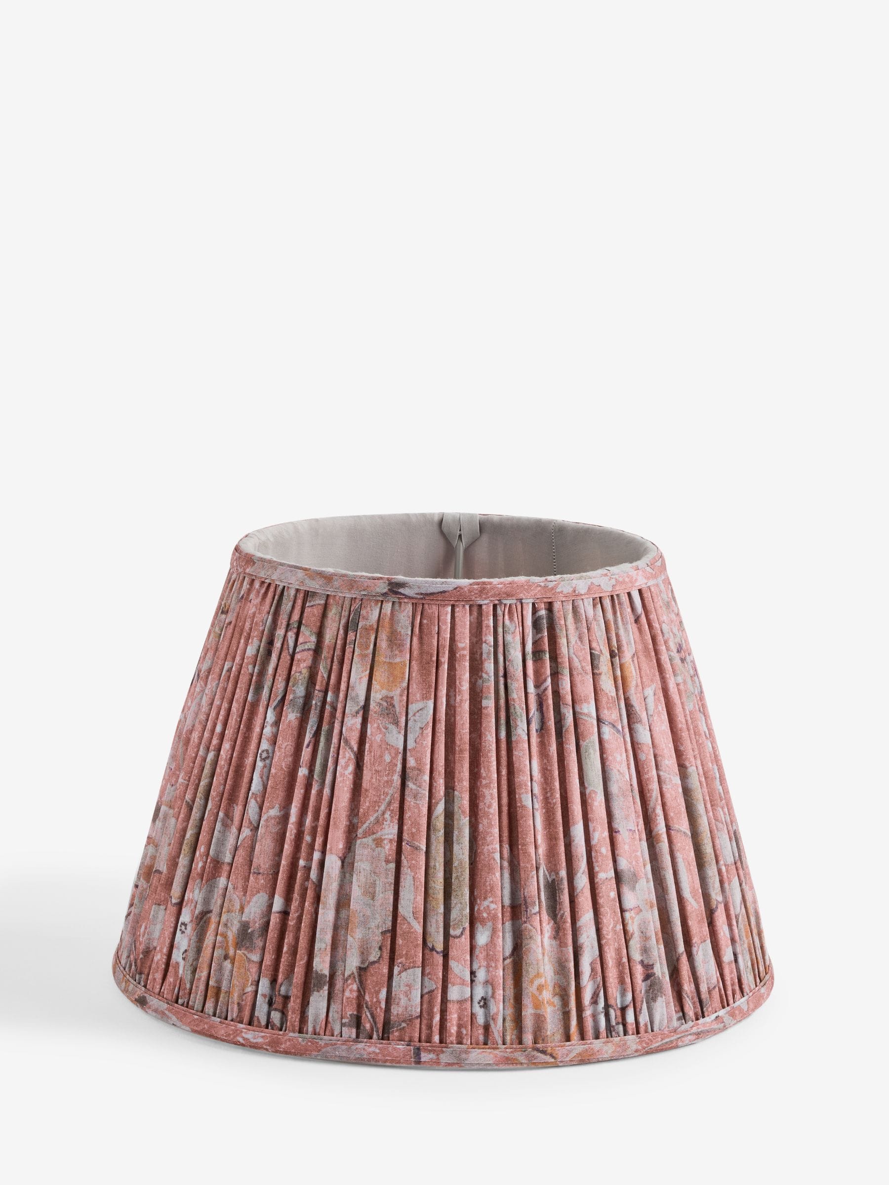 Red Floral Pleated Lamp Shade