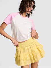 Victoria's Secret Pink Lemon Tree Yellow Ruffle Mini Skirt - Image 1 of 3