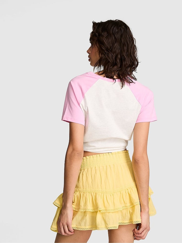 Victoria's Secret Pink Lemon Tree Yellow Ruffle Mini Skirt - Image 2 of 3